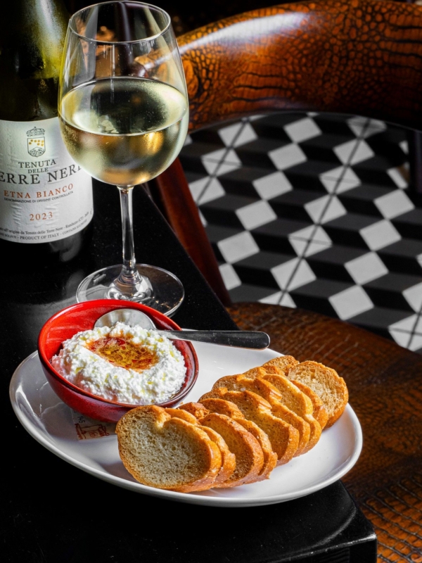 ricotta dish with wine at tratto in san francisco