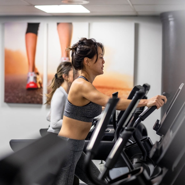 Close up of women working out at The Marker