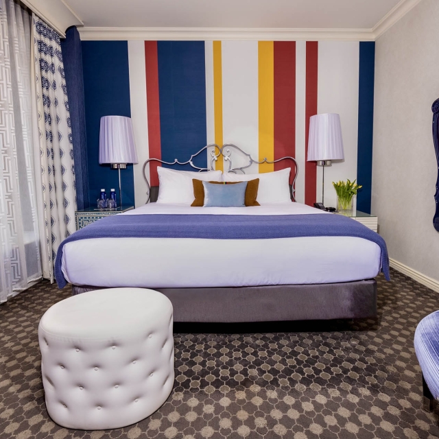 A large bedroom in a room at The Marker