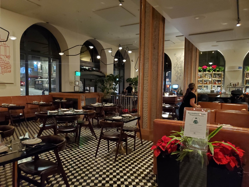The dining room at Tratto